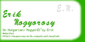 erik mogyorosy business card